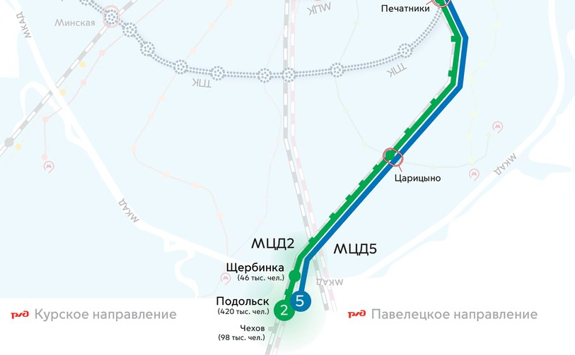 Схема метро до подольска